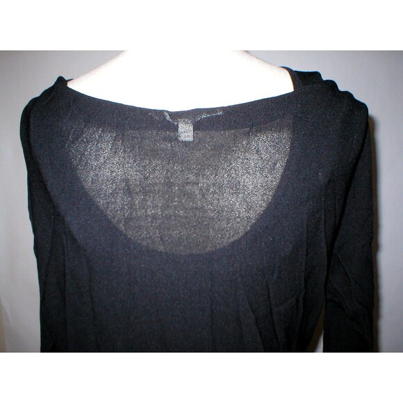 New NWT $248 Plenty Tracy Reese Off Shoulder Sweater Top Black S Layered Fine - Picture 9 of 10